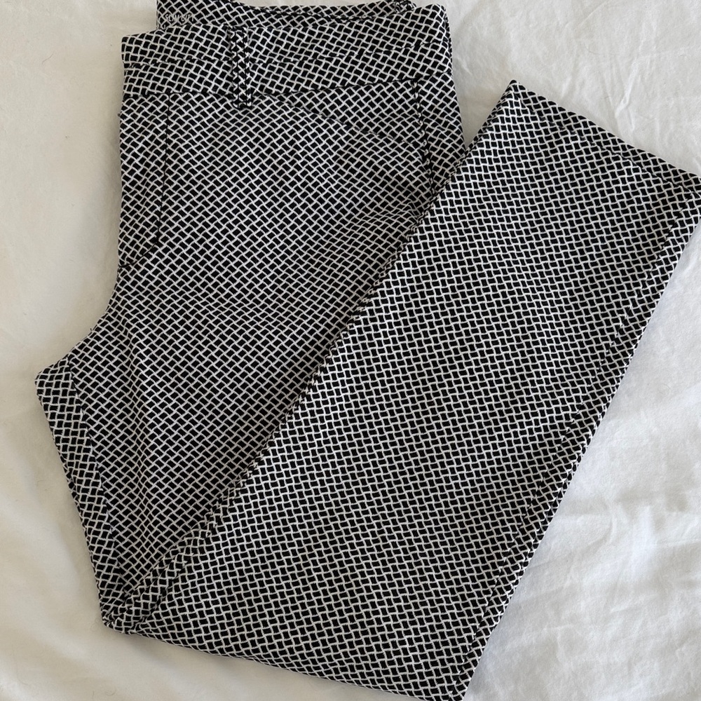 GAP Black and White Straight Leg Pants